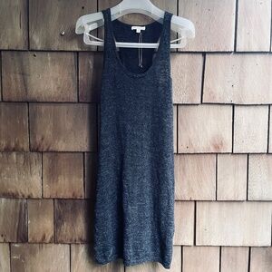 Minnie Rose Tank Top Tunic Size S Linen Dark Gray Melange Knit Casual Soft